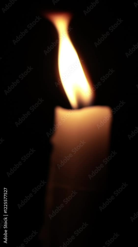 Solitary Candle Burning in the Darkness Solitary Candle Burning in the Darkness