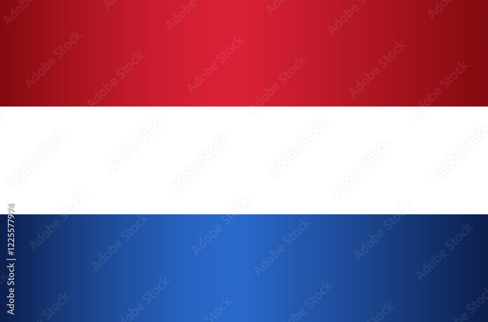 National Flag of the Kingdom of the Netherlands. Vector element