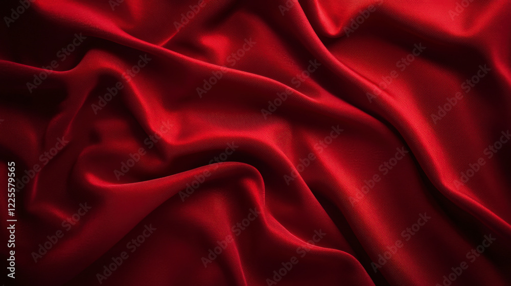 Obraz premium Seamless Deep Crimson Abstract Fabric Textured Background