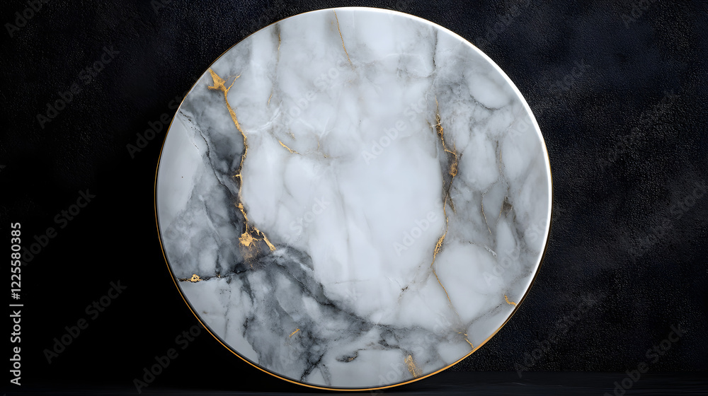 Marble plate background with white Marble in front of a black Background, Noble polished marble plate background, Modern marble background