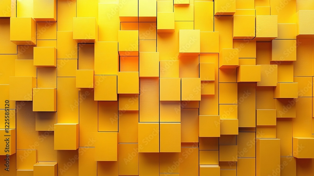 3d simple background with yellow cubes 3d simple background with yellow cubes