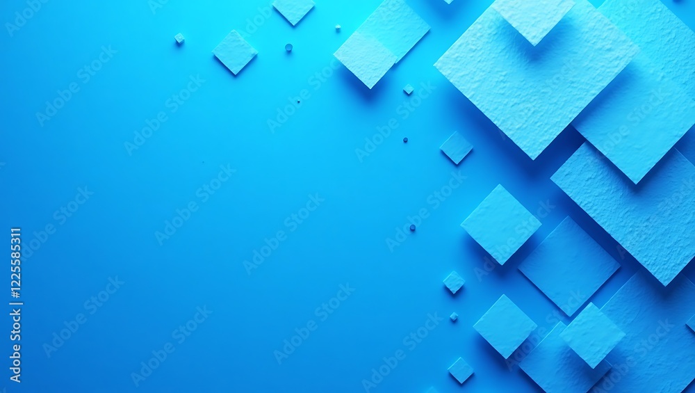 Abstract modern blue geometric background. Generative Ai. Abstract modern blue geometric background. Generative Ai.