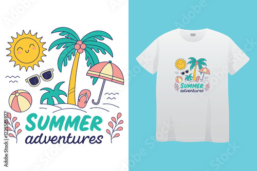 Summer t shirt design, World coconut day T shirt design vector.