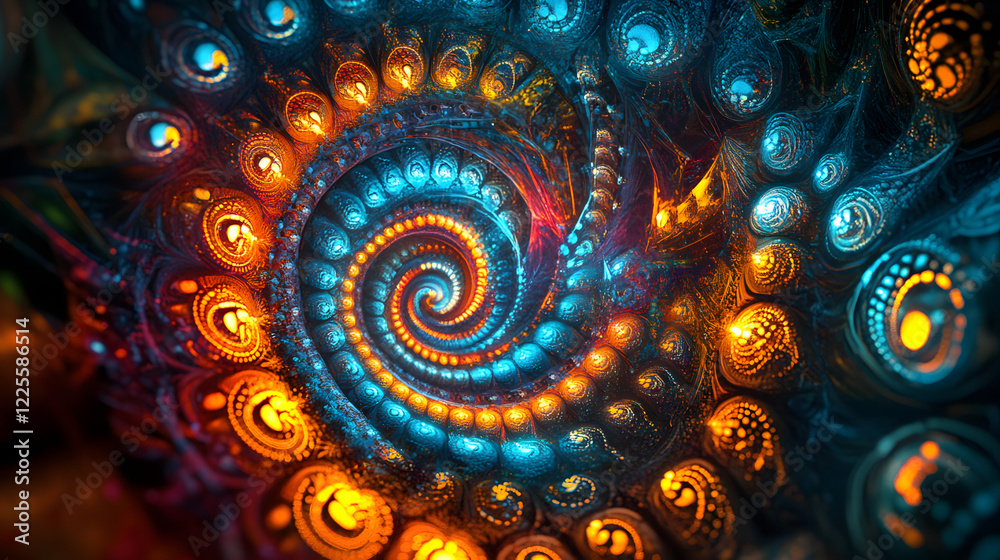 Colorful swirl elements with neon led illumination. Abstract futuristic background.
Colorful swirl elements with neon led illumination. Abstract futuristic background.