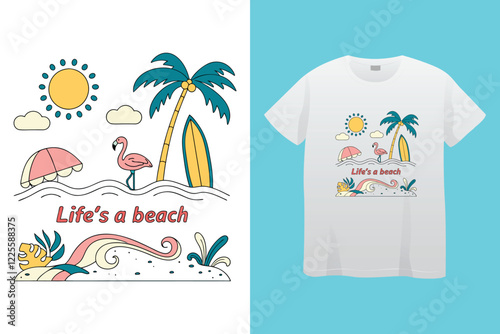 Summer t shirt design, World coconut day T shirt design vector.