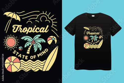 Summer t shirt design, World coconut day T shirt design vector.