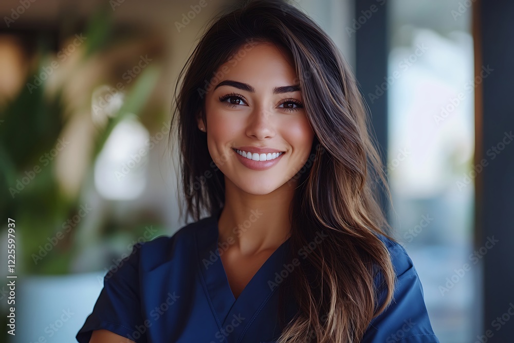 Happy Confident Female Model with White Teeth Happy Confident Female Model with White Teeth