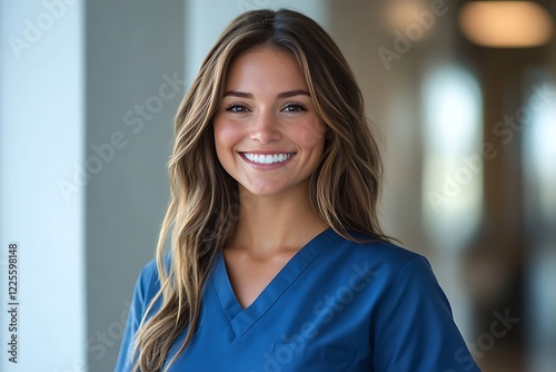 Happy Blonde Medical Professional Headshot