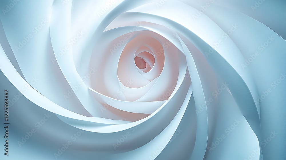 Abstract Swirling Pastel Blue Rose Design Abstract Swirling Pastel Blue Rose Design