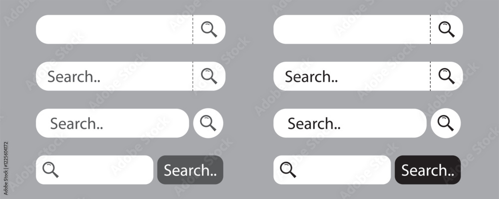 Search bar isolated on transparent background. Search icon for site web Search bar isolated on transparent background. Search icon for site web