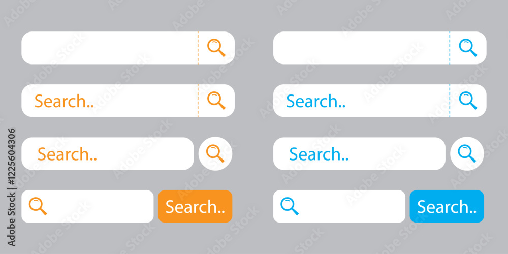Search bar isolated on transparent background. Search icon for site web Search bar isolated on transparent background. Search icon for site web