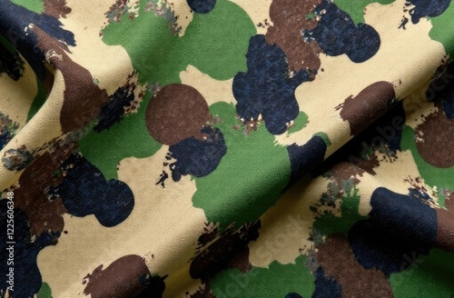 Camouflage fabric texture background photo