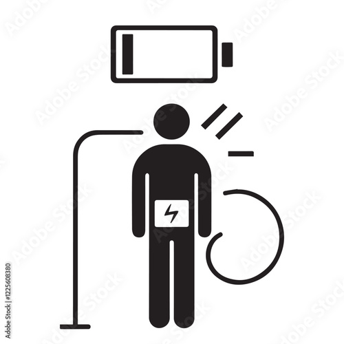 Low Energy Person Feeling Tired and Drained Needs Recharge