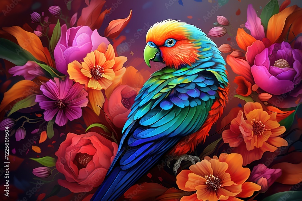 Fototapeta premium blue and yellow macaw