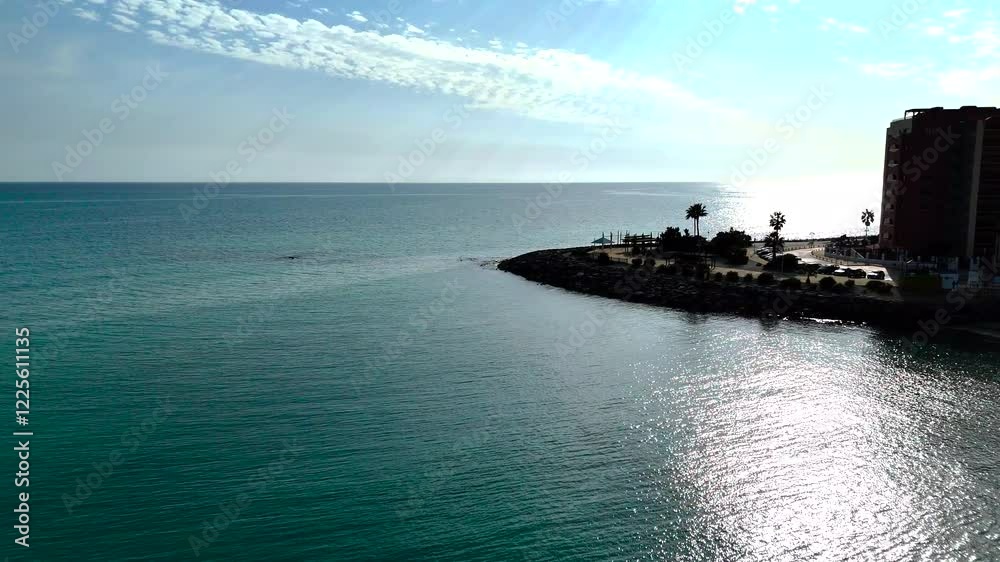 Drone video clips above the sea and close to the sea front of Benalmadena Drone video clips above the sea and close to the sea front of Benalmadena