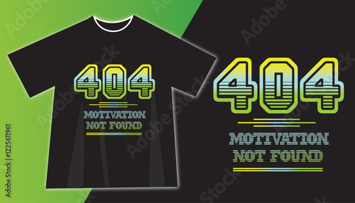 Funny Error Tee - Motivation Not Found - Tech Geek Shirt - Retro Digital Glitch - Aesthetic Cyberpunk Design - Coder Gamer Gift - Trendy Graphic T-Shirt