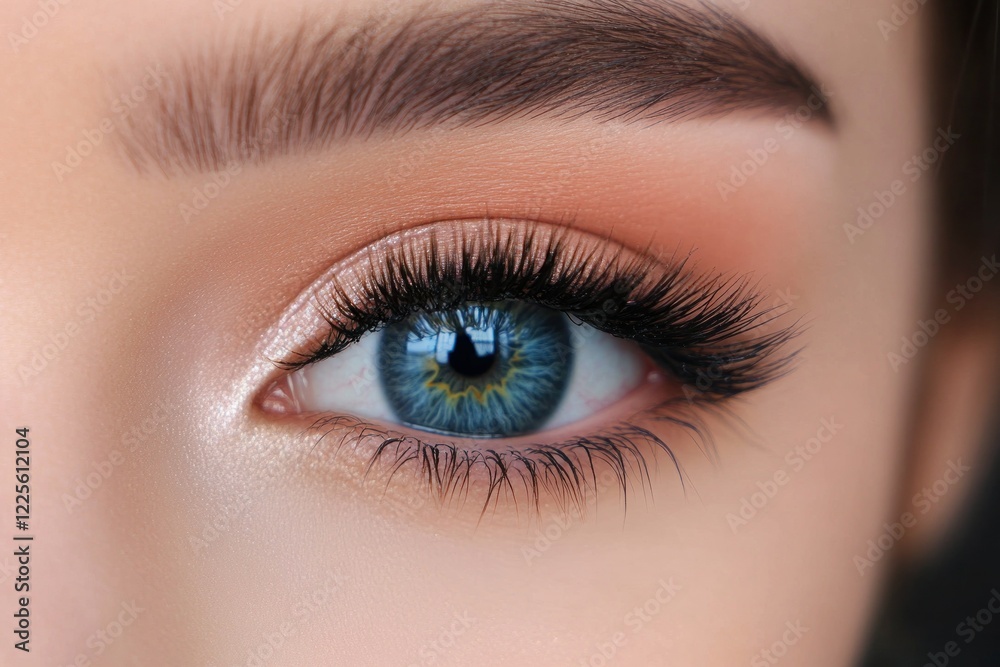 Obraz premium Captivating Close-up of Beautiful Blue Eye