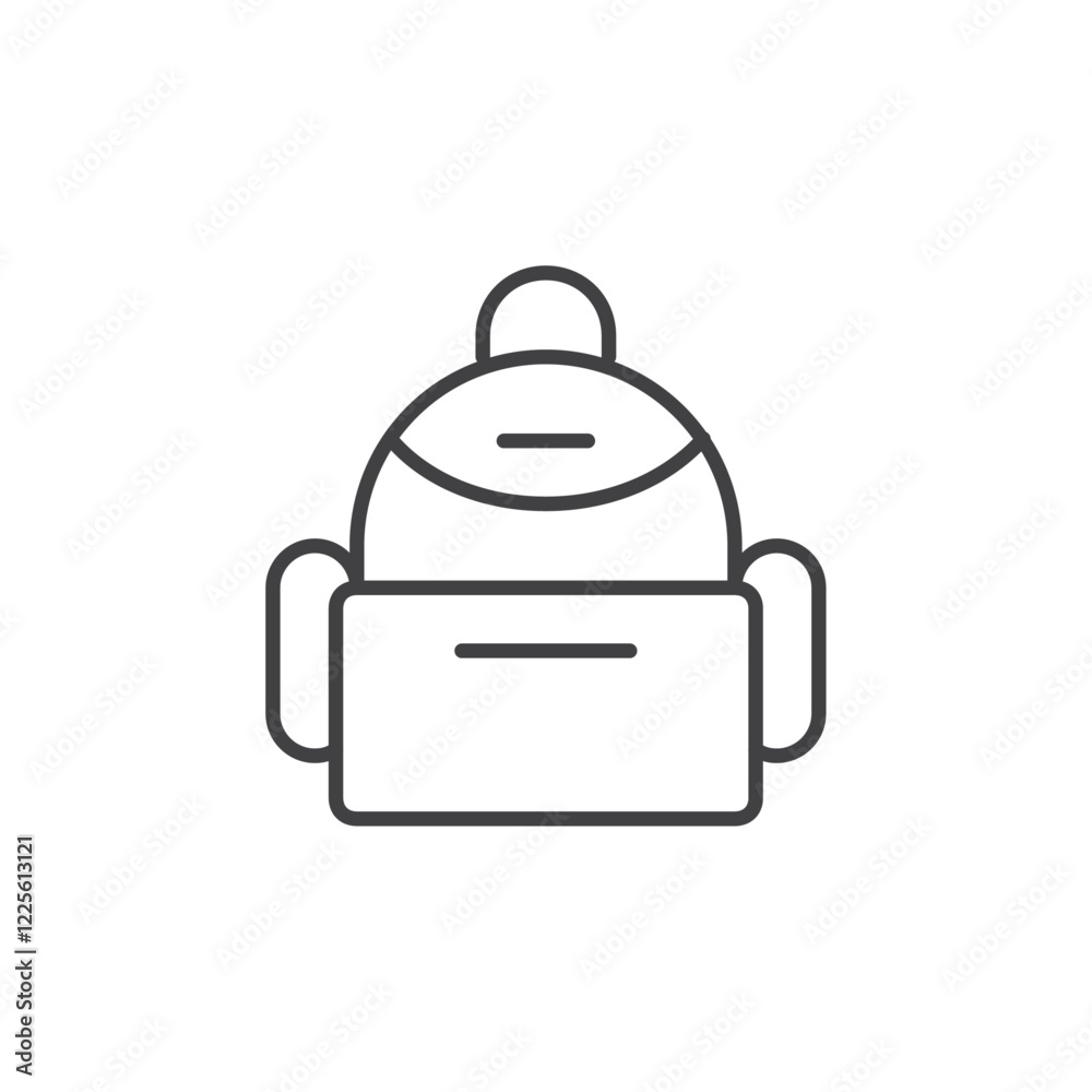 Obraz premium Backpack icon Vector logo set flat