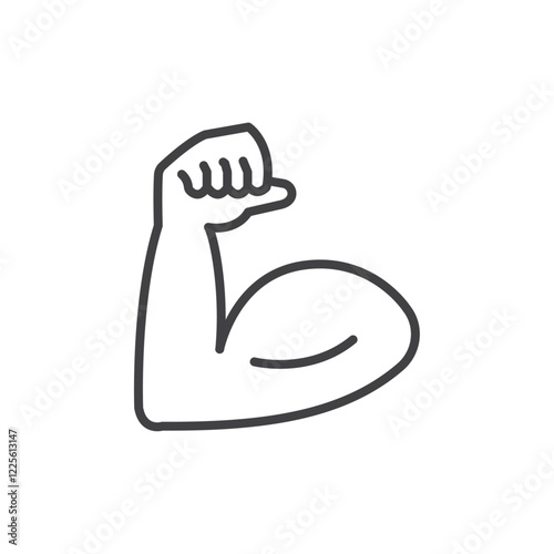 Bicep icon Vector logo set flat