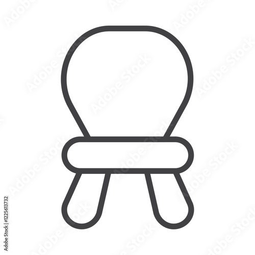 Chair icon Vector logo set flat