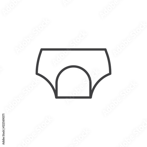 Diaper icon Vector logo set flat
