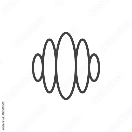 ellipses icon Vector logo set flat
