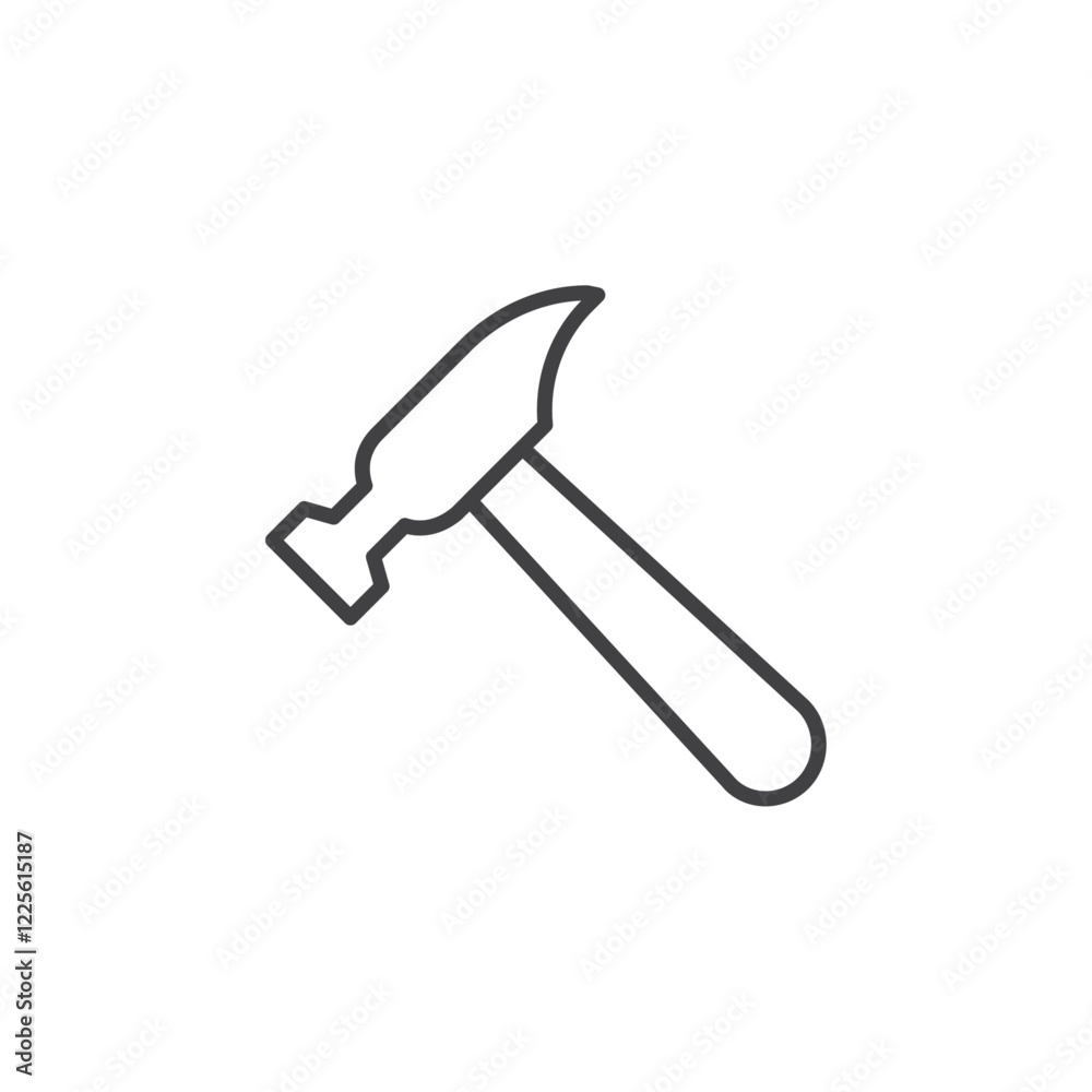 Hammer icon Vector logo set flat Hammer icon Vector logo set flat