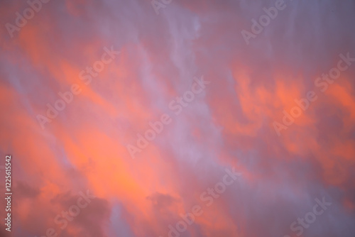 Abstract sky background. Sunset like a fire in the sky. photo