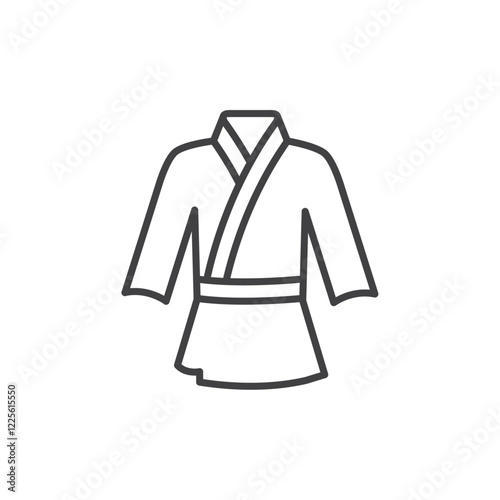 Martial art uniform icon Vector logo set flat