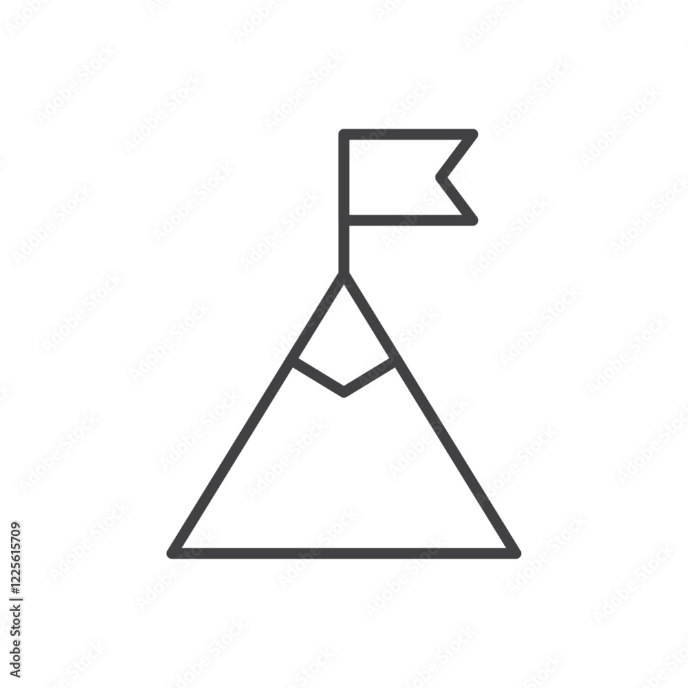 Mountain top icon Vector logo set flat Mountain top icon Vector logo set flat