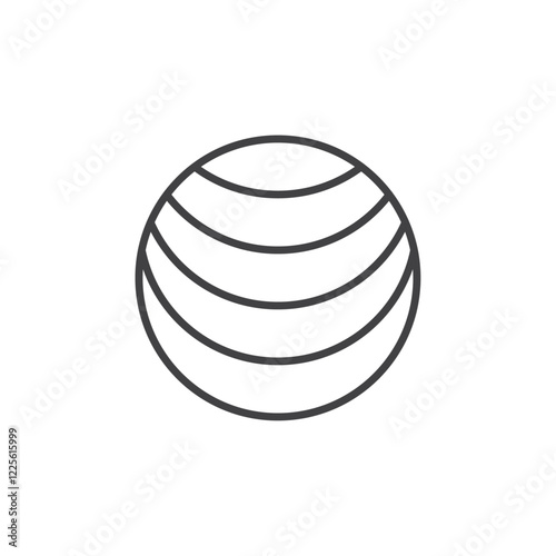 Multilayer sphere icon Vector logo set flat