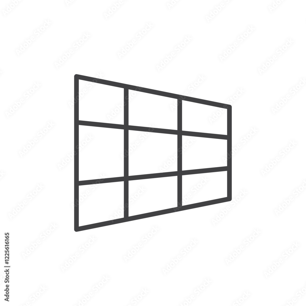 Perspective view icon Vector logo set flat Perspective view icon Vector logo set flat
