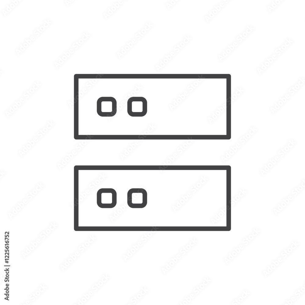 Server icon Vector logo set flat Server icon Vector logo set flat