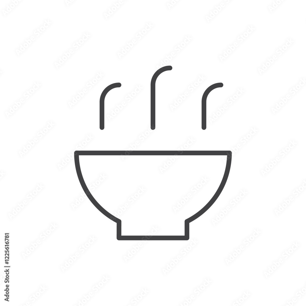 Soup bowl icon Vector logo set flat Soup bowl icon Vector logo set flat