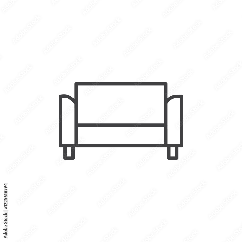 Sofa icon Vector logo set flat Sofa icon Vector logo set flat