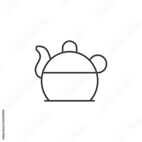 Teapot icon Vector logo set flat