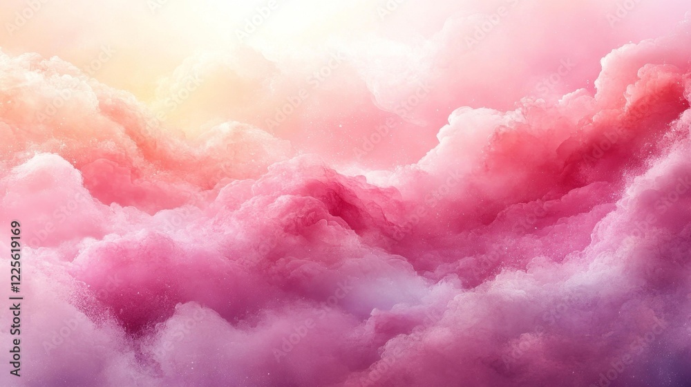 Fototapeta premium Vibrant Pink Cloud Texture Background. Generative AI