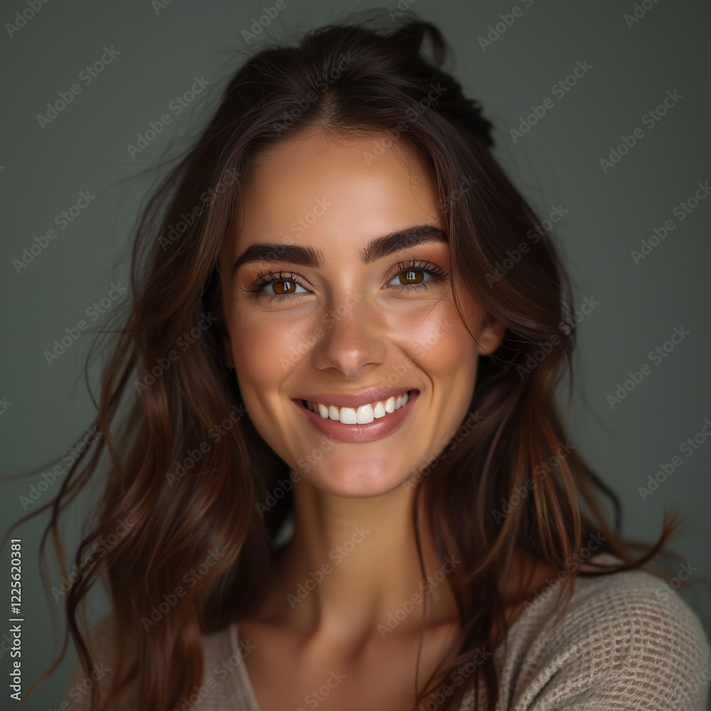 portrait of a smiling woman portrait of a smiling woman