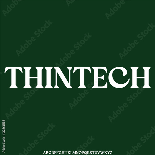 display and unique alphabet vector type set