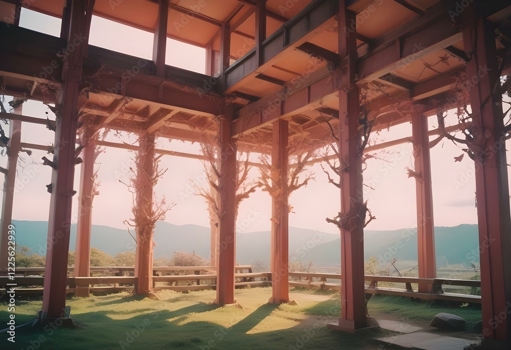 Obraz premium Fantasy mushrooms land oniric landscape 