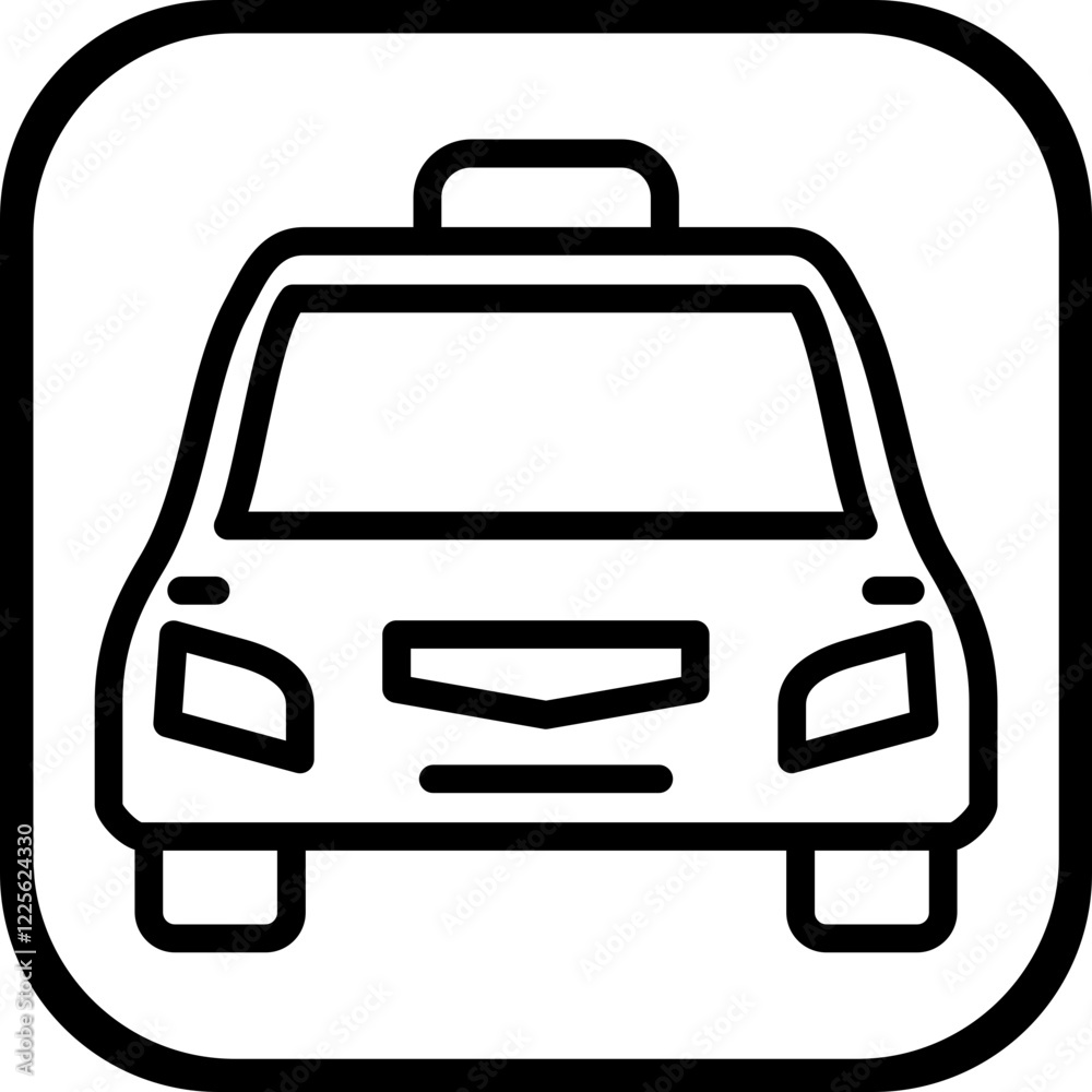 Obraz premium Taxi vector icon style