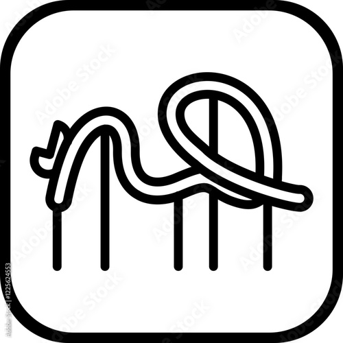 Roller coaster vector icon style