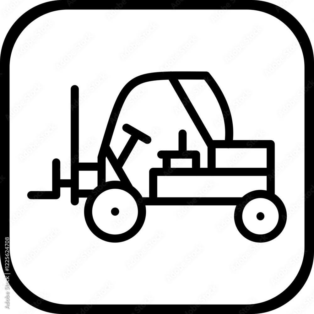 Fototapeta premium Forklift vector icon style