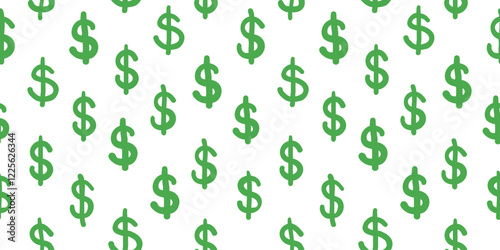Seamless pattern with money in hand drawing style in vector on transparent background. Element for decoration postcards poster print background backdrop wrapping packaging wallpaper banner