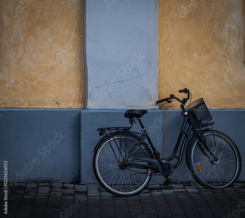 Bicycle against wall