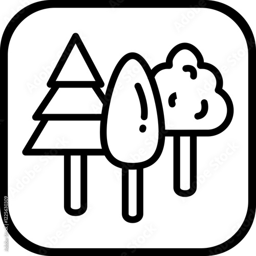 Forest vector icon style