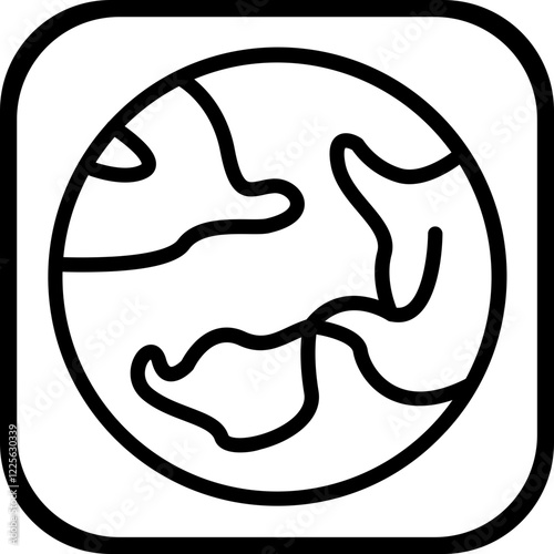 Planet vector icon style