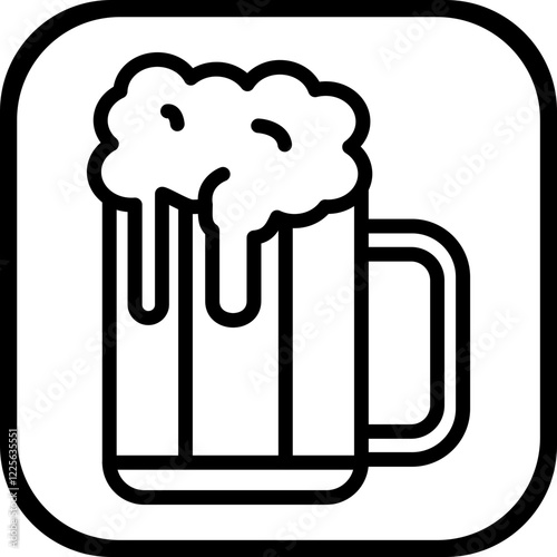 Beer mug Icon style