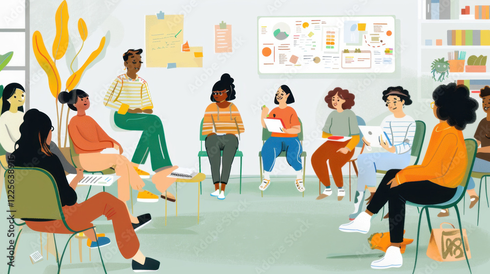 Obraz premium group of students in classroom