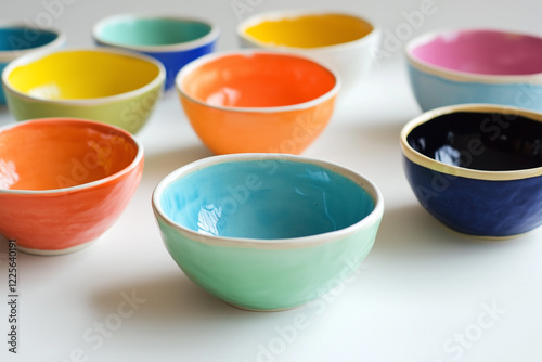 colorful ceramic bowls
